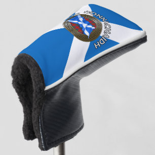 Clan Donnachaidh Robertson Tartan Knot & Flag Golf Head Cover
