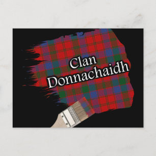Clan Donnachaidh Scottish Tartan Paint Brush Postcard