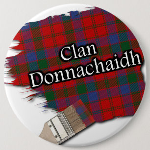 Clan Donnachaidh Tartan Paint Brush 6 Cm Round Badge