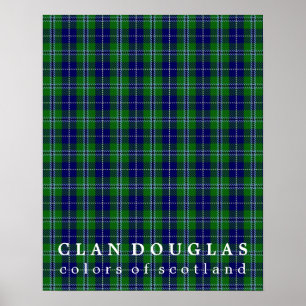 Clan Douglas Colours of Scotland Tartan Poster