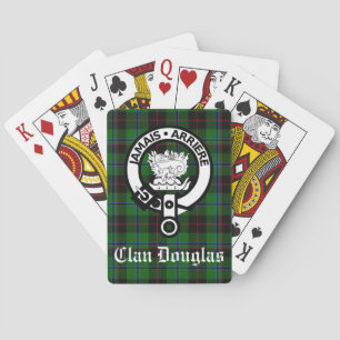 Clan Douglas Crest Badge & Tartan Playing Cards