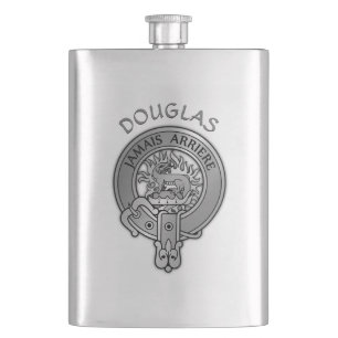 Clan Douglas Crest Hip Flask
