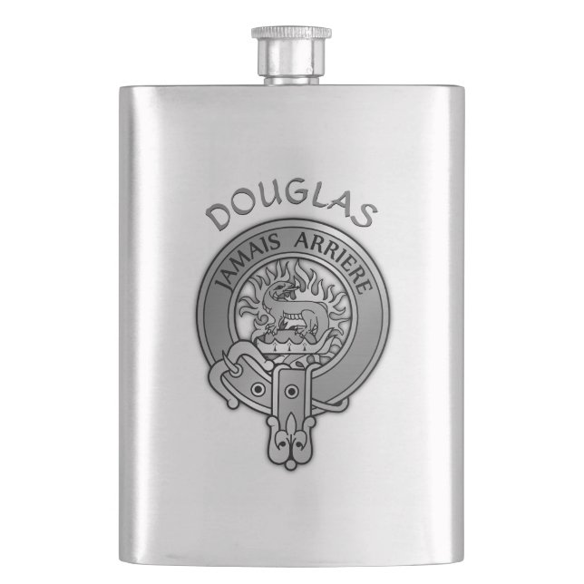 Clan Douglas Crest  Hip Flask (Front)