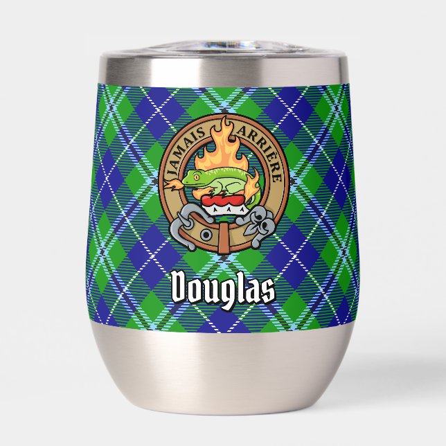 Clan Douglas Crest over Tartan (Front)