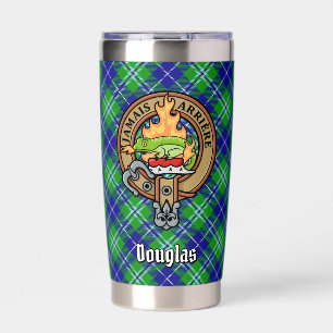 Clan Douglas Crest over Tartan Insulated Tumbler