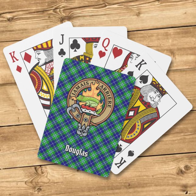 Clan Douglas Crest over Tartan Playing Cards (Creator Uploaded)