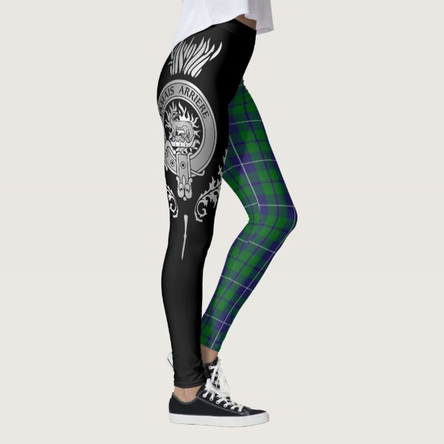 Clan Douglas Crest & Tartan Leggings (Right)