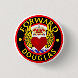 Clan Douglas "FORWARD" Button Badge (small)