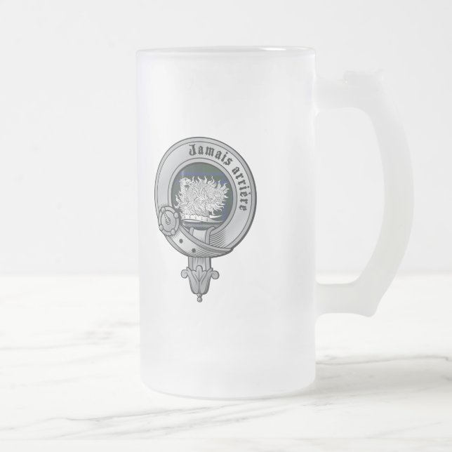 Clan Douglas Frosted Glass Beer Mug (Right)