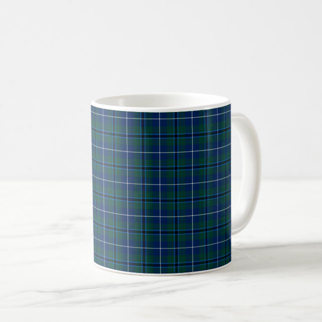 Clan Douglas Modern Tartan Coffee Mug (Front Right)