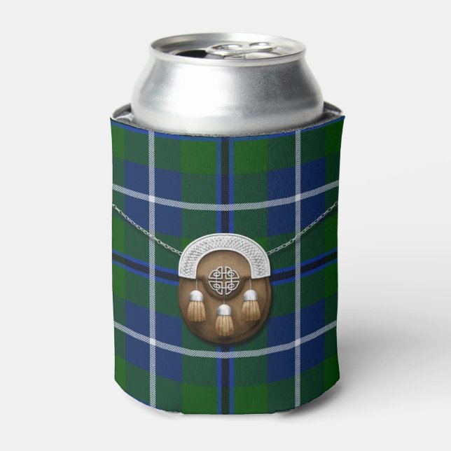 Clan Douglas Tartan And Sporran Can Cooler (Can Front)