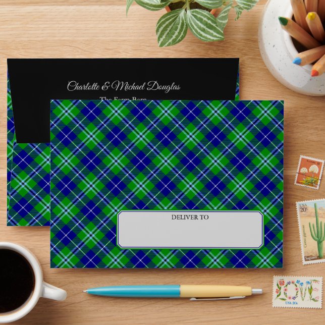 Clan Douglas Tartan Envelope (Desk)