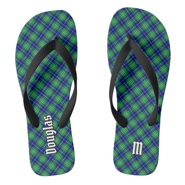 Clan Douglas Tartan Flip Flops (Footbed)