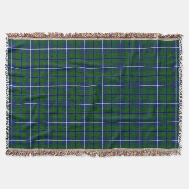 Clan Douglas Tartan Throw Blanket (Front)