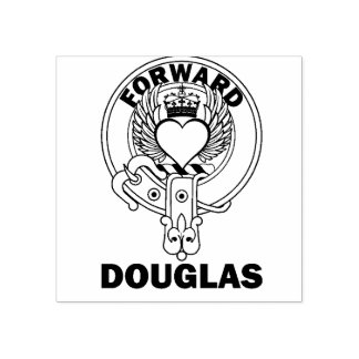 Clan Douglas Winged Heart Rubber Stamp