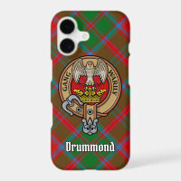 Clan Drummond Crest over Tartan