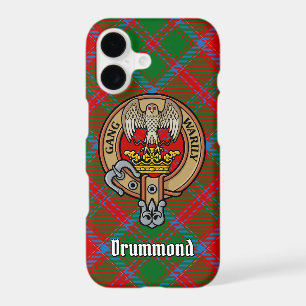 Clan Drummond Crest over Tartan