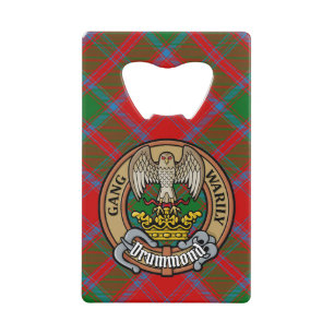 Clan Drummond Crest over Tartan