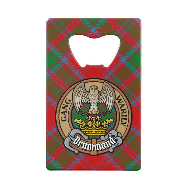Clan Drummond Crest over Tartan (Front)