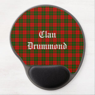 Clan Drummond Tartan and Text Gel Mouse Mat