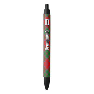 Clan Drummond Tartan Black Ink Pen