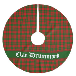 Clan Drummond Tartan Customisable  Brushed Polyester Tree Skirt