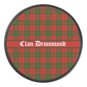 Clan Drummond Tartan Customisable Hockey Puck