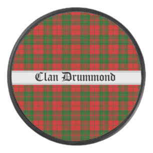 Clan Drummond Tartan Customisable Hockey Puck