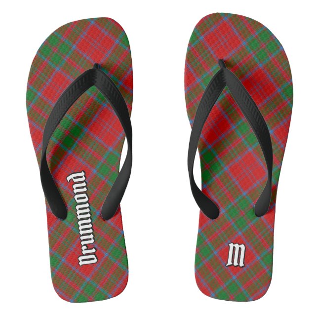 Clan Drummond Tartan Flip Flops (Footbed)