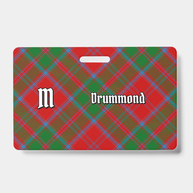 Clan Drummond Tartan ID Badge (Front)