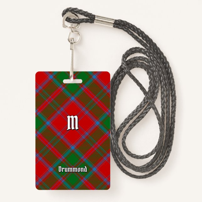 Clan Drummond Tartan ID Badge (Front with Lanyard)