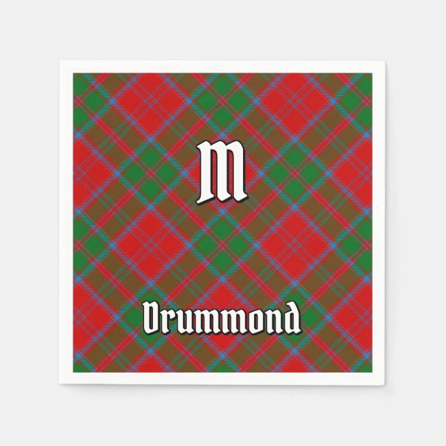Clan Drummond Tartan Napkin (Front)