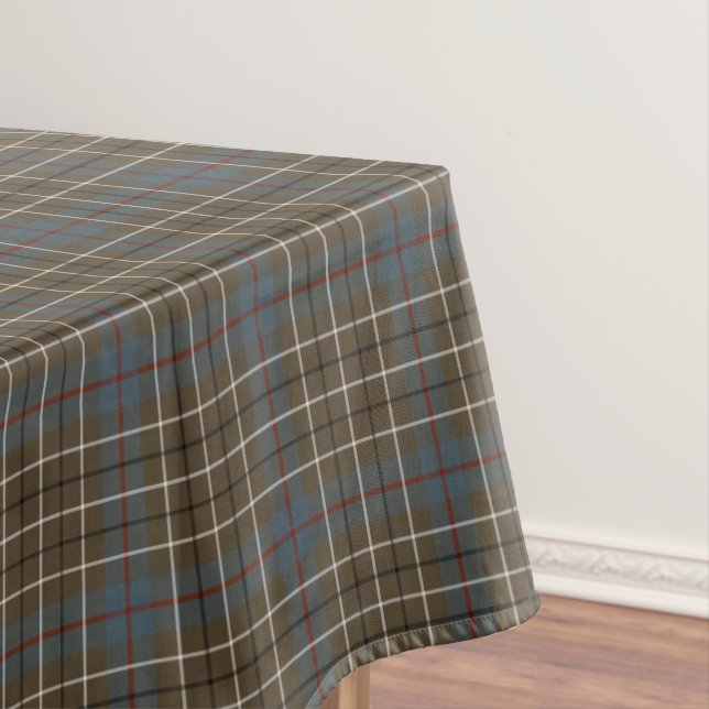 Clan Duncan Brown Weathered Scottish Tartan Tablecloth (In Situ)