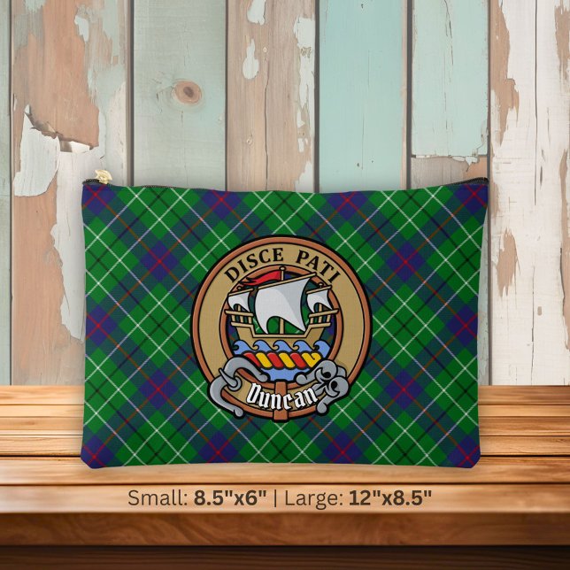 Clan Duncan Crest over Tartan Accessory Pouch (Creator Uploaded)