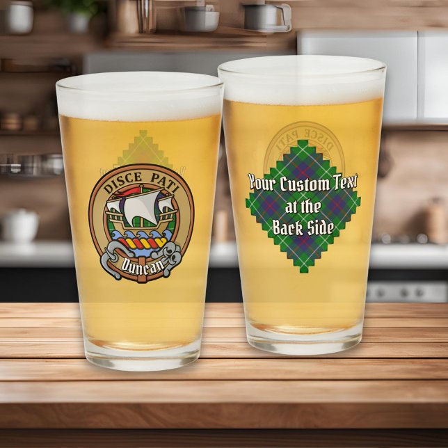 Clan Duncan Crest over Tartan Glass (Creator Uploaded)
