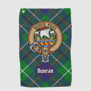 Clan Duncan Crest over Tartan Golf Towel