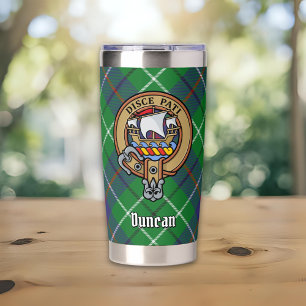 Clan Duncan Crest over Tartan Insulated Tumbler