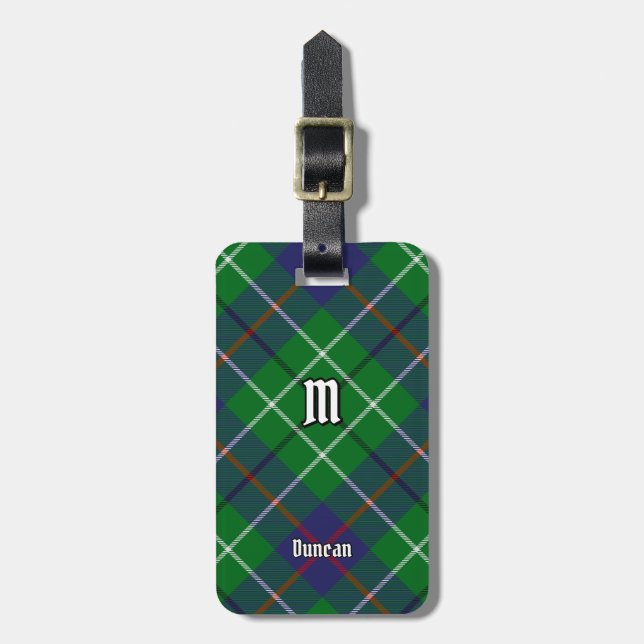 Clan Duncan Tartan Luggage Tag (Front Vertical)