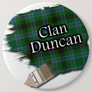 Clan Duncan Tartan Paint Brush 6 Cm Round Badge