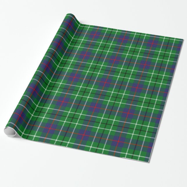Clan Duncan Tartan Wrapping Paper (Unrolled)