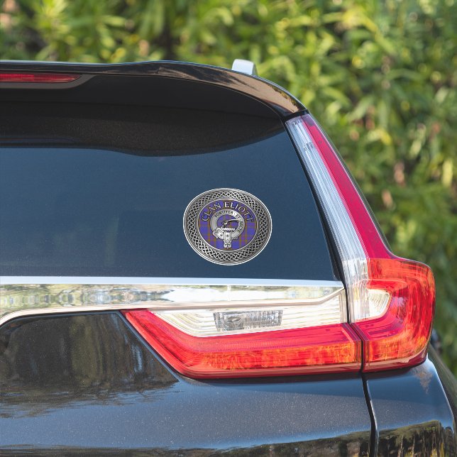 Clan Eliott Crest & Tartan Knot (Car Side)