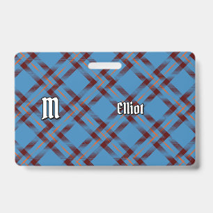 Clan Elliot Ancient Tartan Badge ID Badge