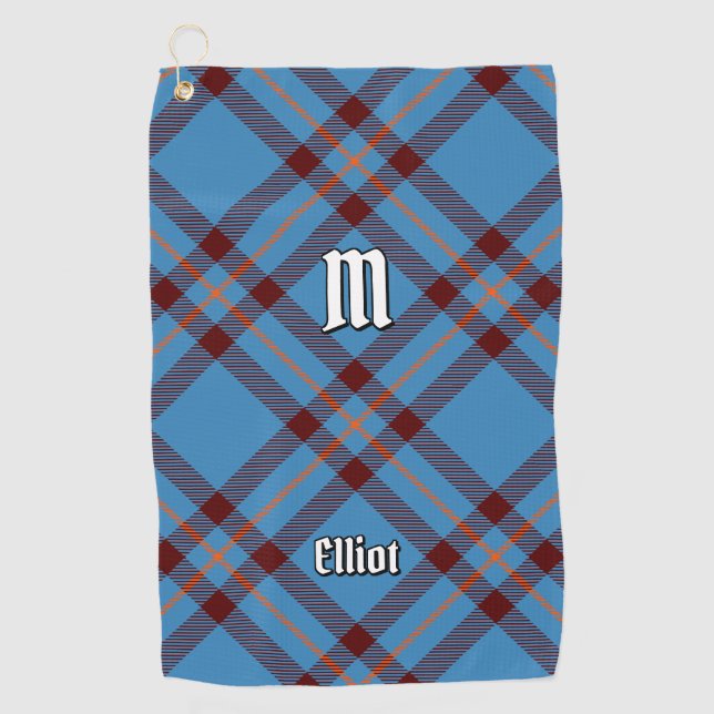 Clan Elliot Ancient Tartan Golf Towel (Front)