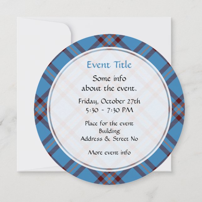 Clan Elliot Ancient Tartan Invitation (Back)