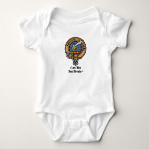 Clan Elliot Crest over Ancient Tartan Baby Bodysuit