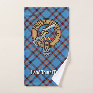 Clan Elliot Crest over Ancient Tartan Bath Towel Set