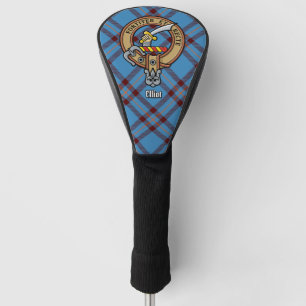 Clan Elliot Crest over Ancient Tartan Golf Head Cover