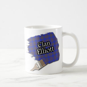 Clan Elliot Elliott Tartan Paint Brush Cup Mug