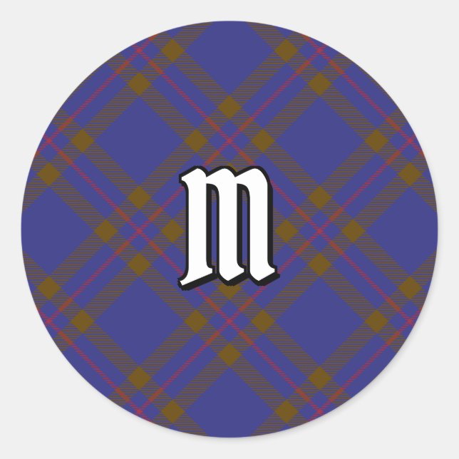 Clan Elliot Modern Tartan Classic Round Sticker (Front)