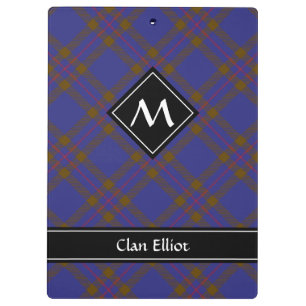 Clan Elliot Modern Tartan Clipboard